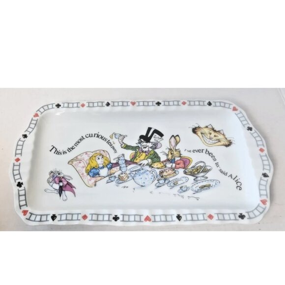Paul Cardew Other - Paul Cardew Alice in Wonderland Mad Hatter Ceramic Serving Tray — Collectible